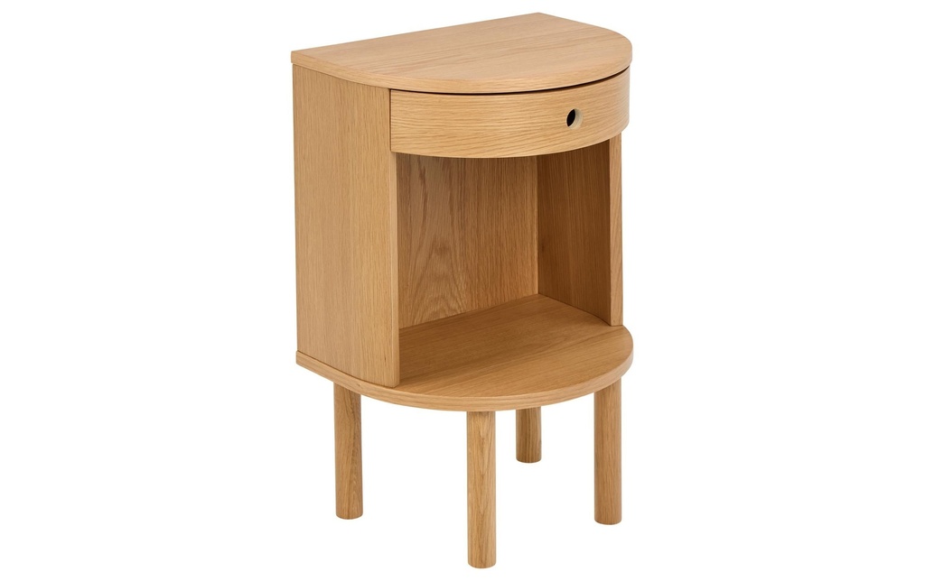 AC Design Table de nuit Paron Marron clair, 40 x 31.5 x 60 cm