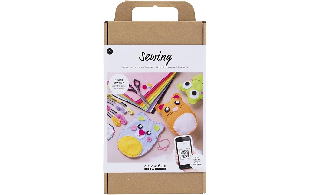 Creativ Company Kits de bricolage Débutant en couture feutre, cordelette, boutons