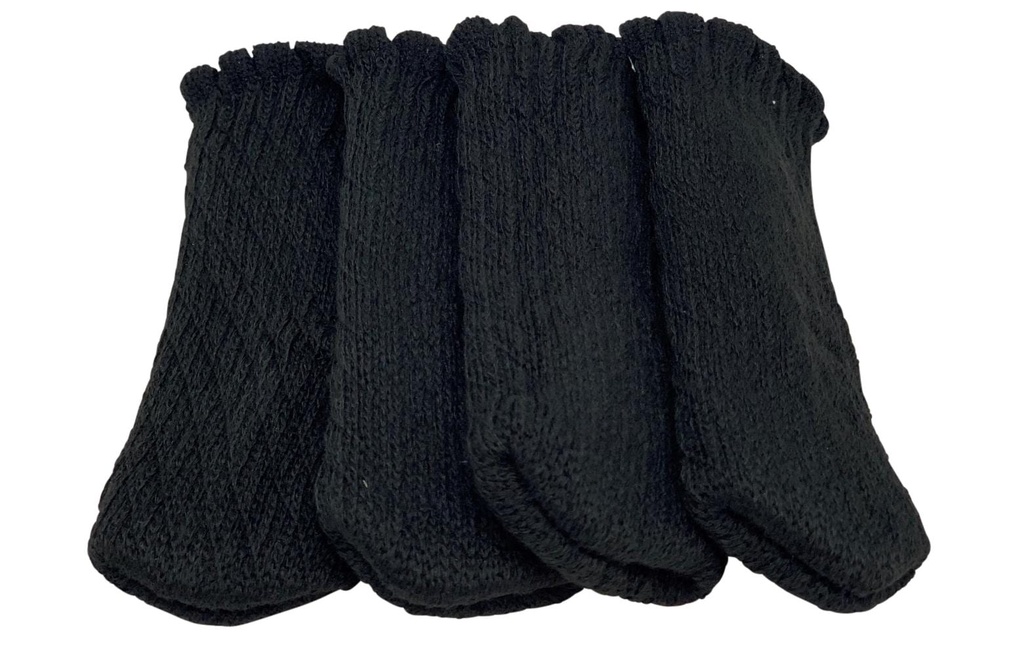 Dameco Protecteur de sol Uni Set de 4 pièces, Noir