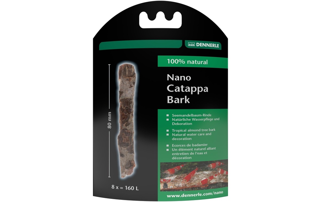 Dennerle Conditionneur d'eau Écorces de nano catappa, 8 x = 160 l