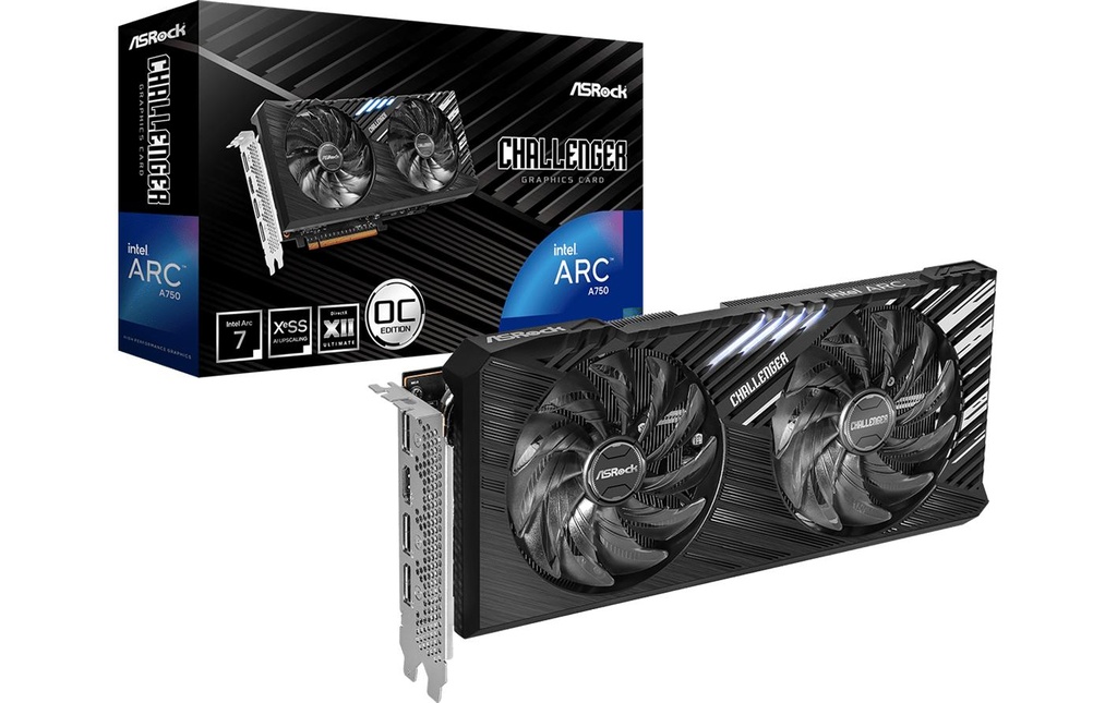 ASRock Carte graphique Intel Arc A750 Challenger SE 8 Go