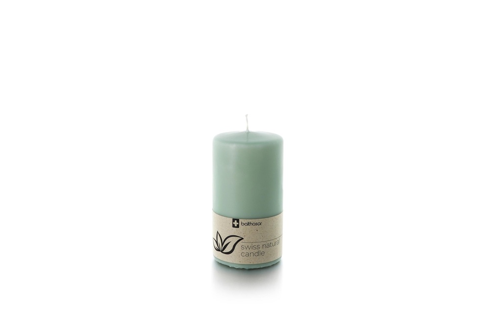 balthasar Bougie cylindrique Swiss Natural Candle 12 x 6 cm Turquoise