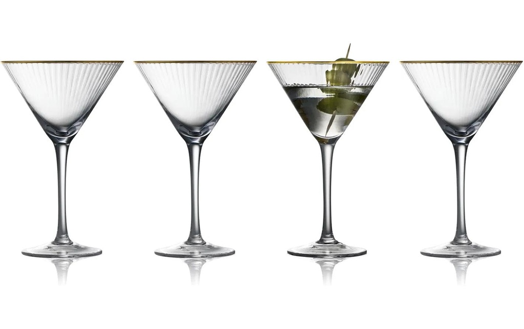 Lyngby Verre à Martini Palermo or 25 cl, 4 pièces