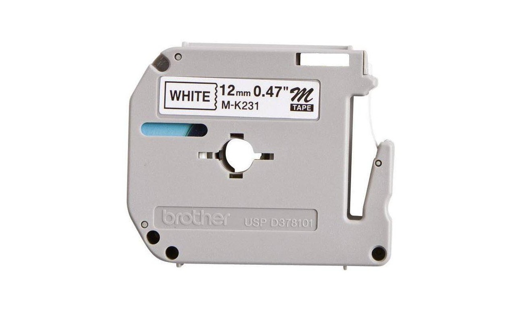 Brother Ruban d’étiquettes M-K231 Noir auf Blanc