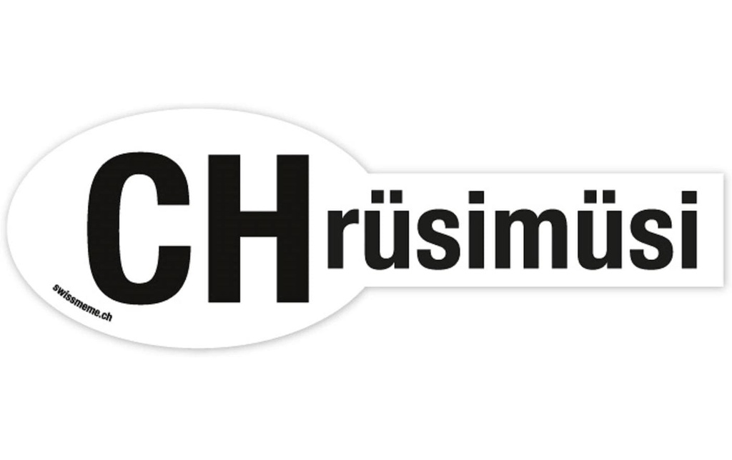 Swissmeme Aimant pour voiture CHrüsimüsi, 23 x 7.5 cm