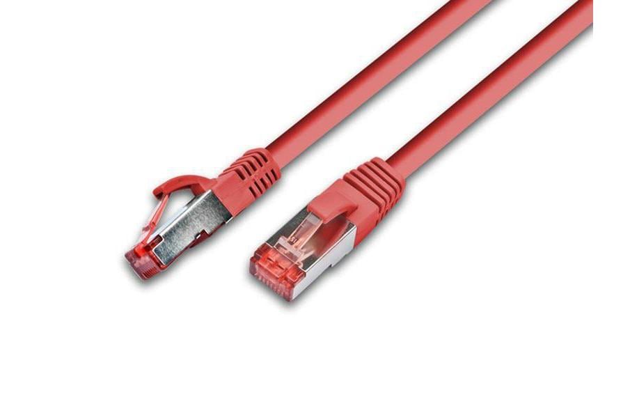 Wirewin Câble patch RJ-45 - RJ-45, Cat 6A, S/FTP, 0.25 m, Rouge