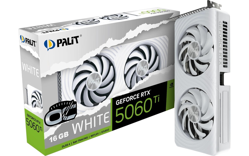 Palit Carte graphique RTX5060Ti WHITE OC 16 Go GDDR7