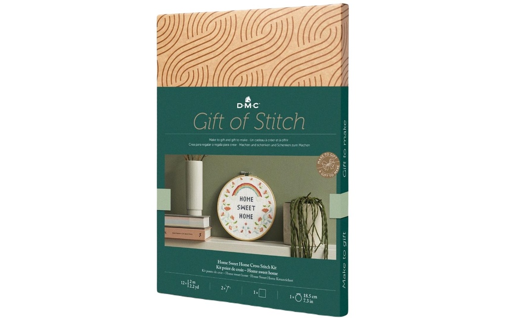 DMC Set de broderie Gift of Stitch Home Sweet Home, Ø 18.5 cm