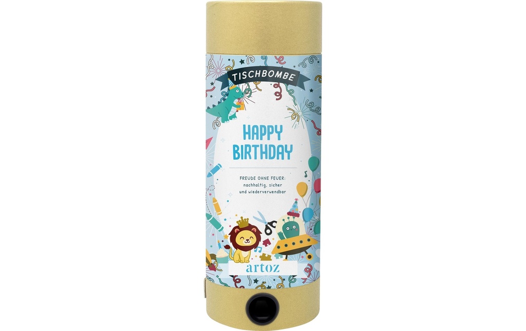 Artoz Bombe de table Happy Birthday Boy sans allumage