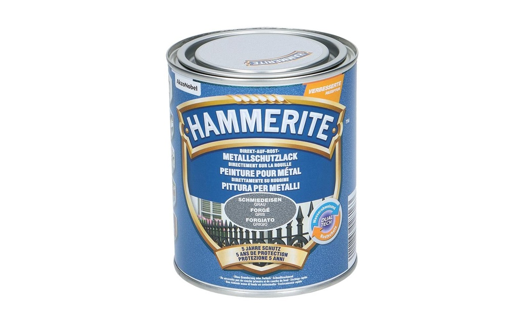 Hammerite Vernis de protection pour métal SE Gris, 750 ml