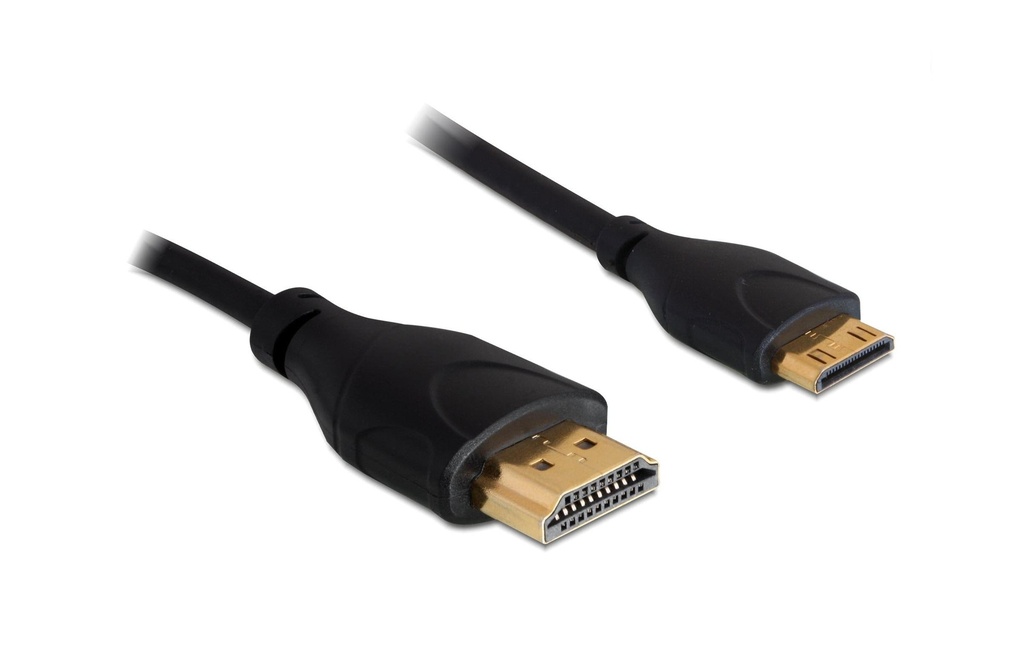 Delock Câble 4K 30Hz HDMI - Mini-HDMI (HDMI-C), 1 m, Noir