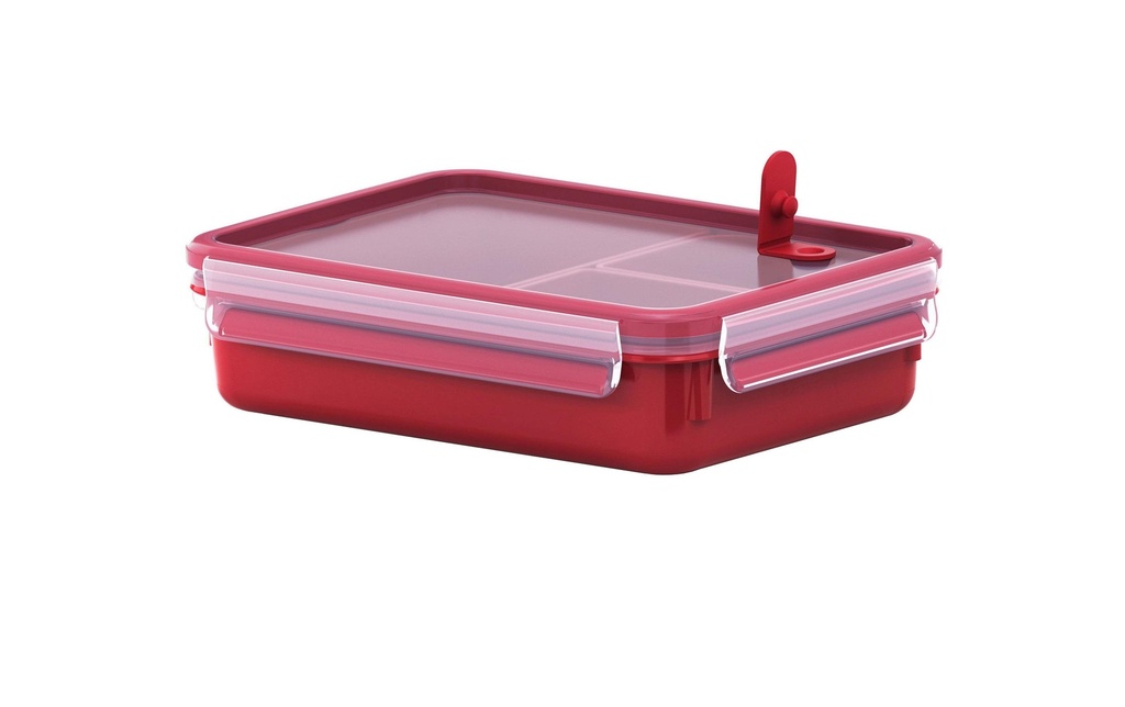 Emsa Contenant pour micro-onde Clip & Micro 1.2 l, Rouge