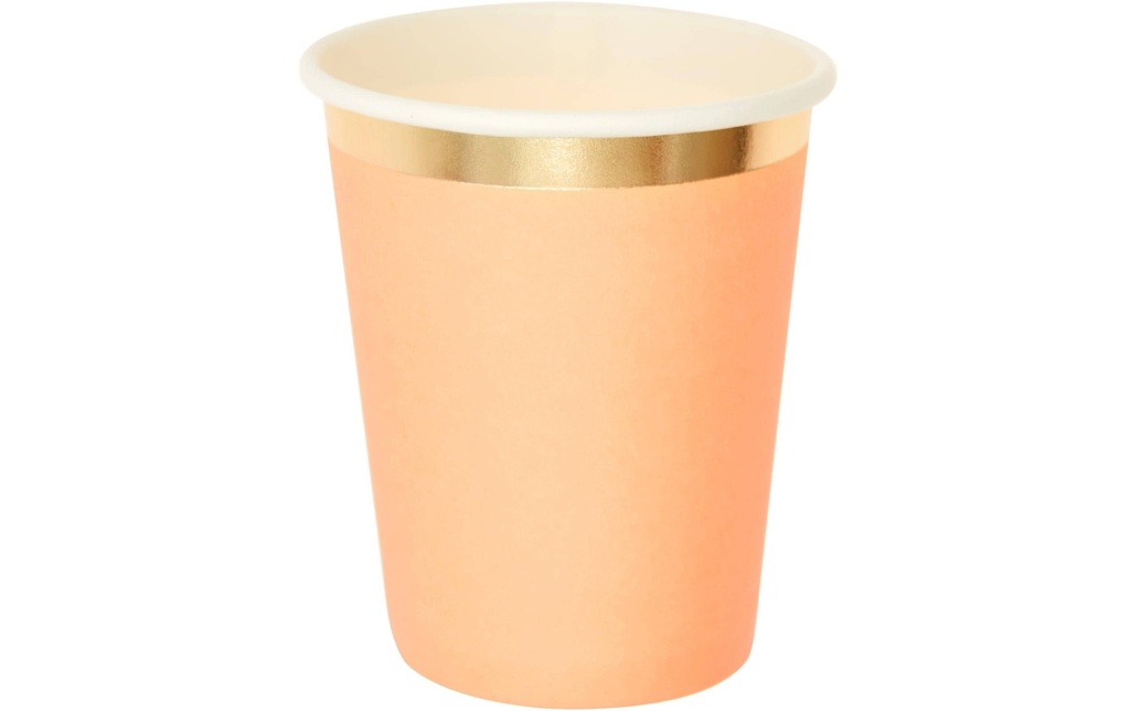 Rico Design Gobelets jetables 250 ml 10 Pièce/s, abricot/Doré