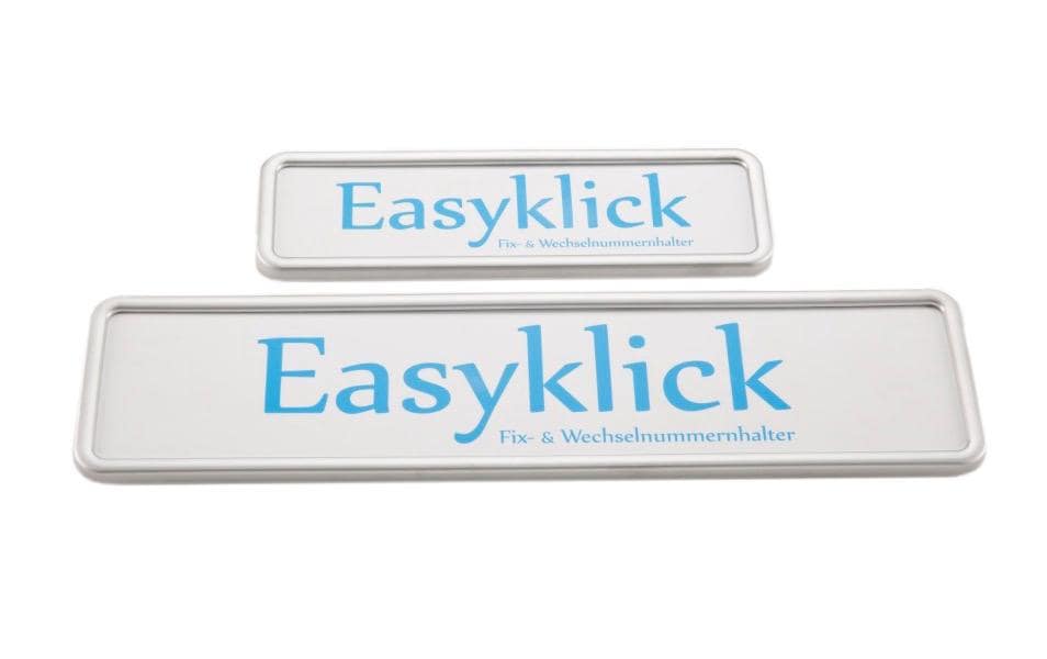 EASYKLICK Kits de Supports de plaque d’immatriculation longue, argent