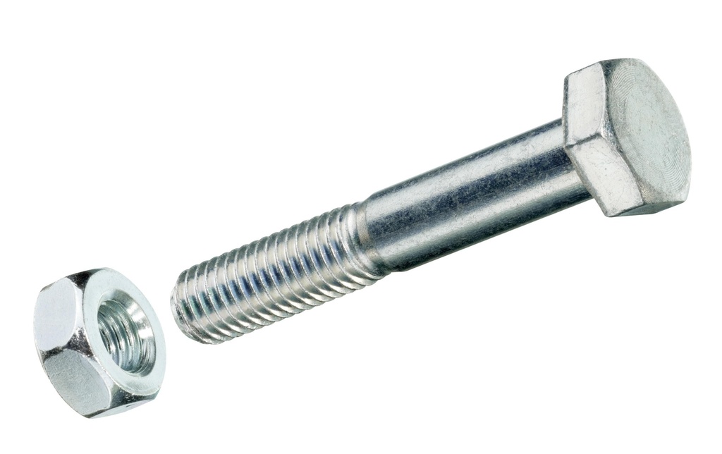 FTM Vis à tête hexagonale M 6 x 30 mm avec écrous Acier inoxydable, 4 pièces