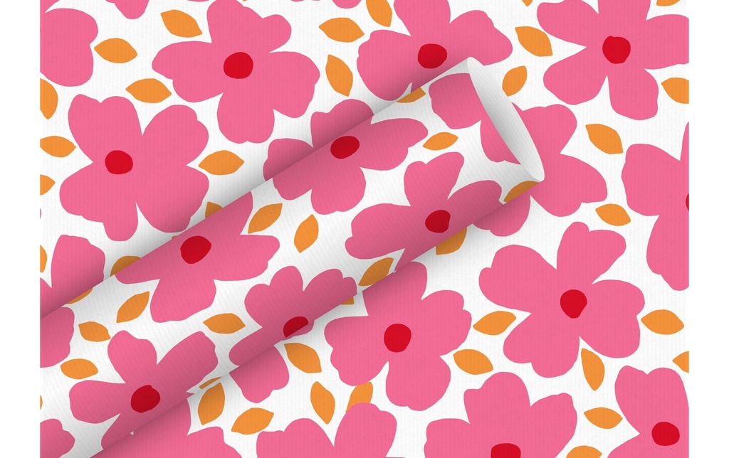 Braun + Company Papier cadeau By Nature Poppy Pop Candy 2 m x 70 cm