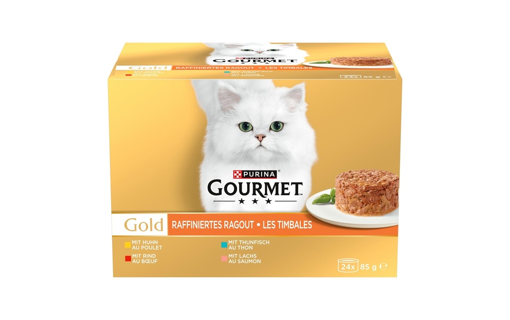Purina Gourmet Alimentation humide Mix de ragoût raffiné 24 x 85 g