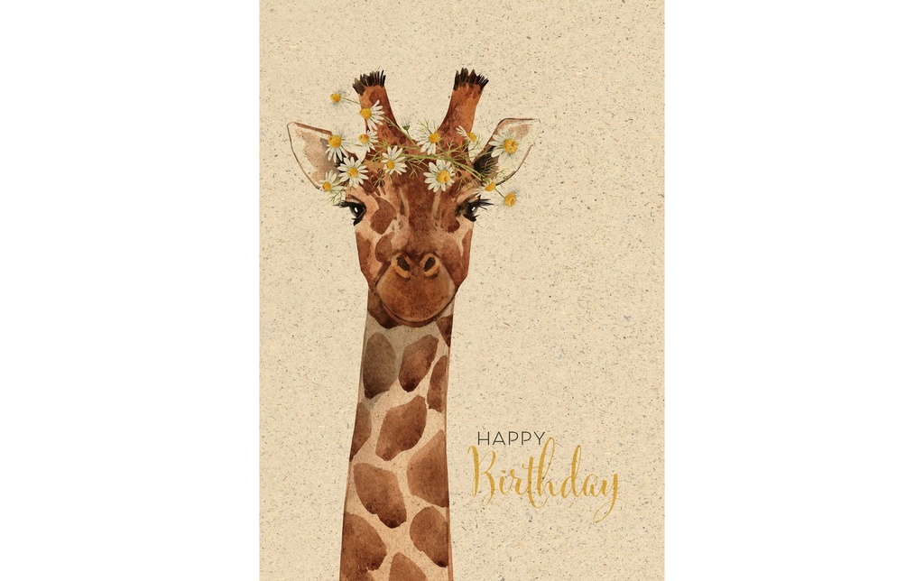 Natur Verlag Carte de félicitations Girafe 17.5 x 12.2 cm
