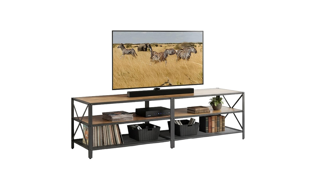 relaxdays pour téléviseur 75 pouces 52 x 180 cm Noir