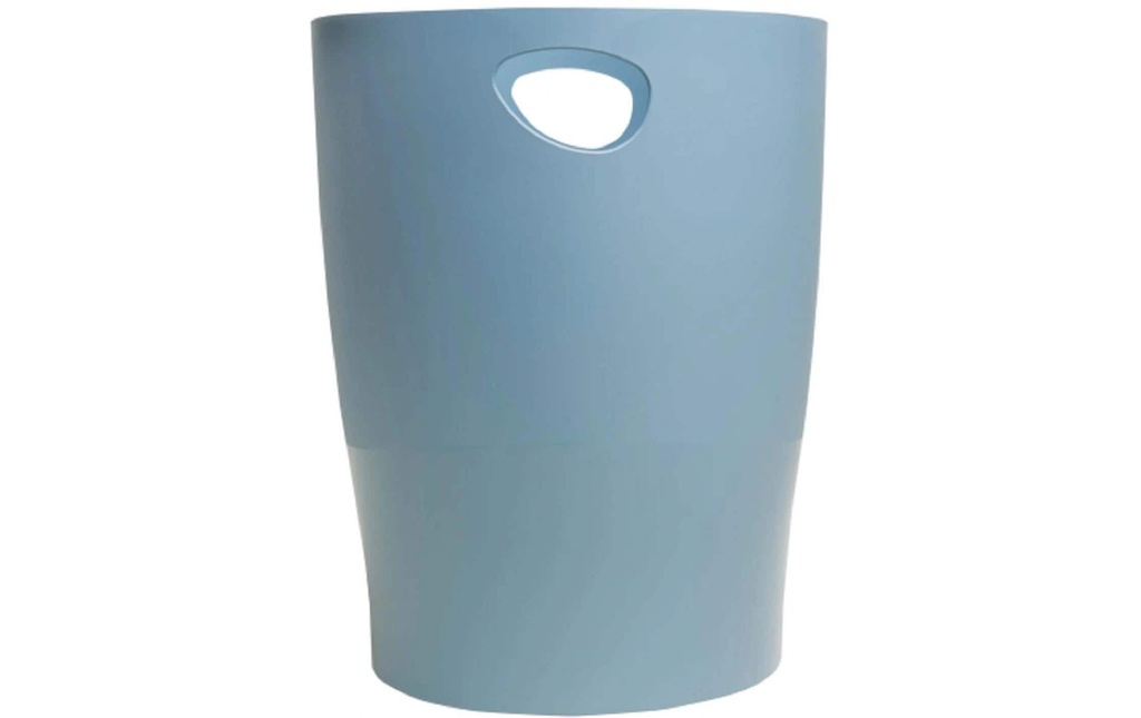 Exacompta Corbeille à papier Ecobin AutentiK, 15 l, bleu-gris
