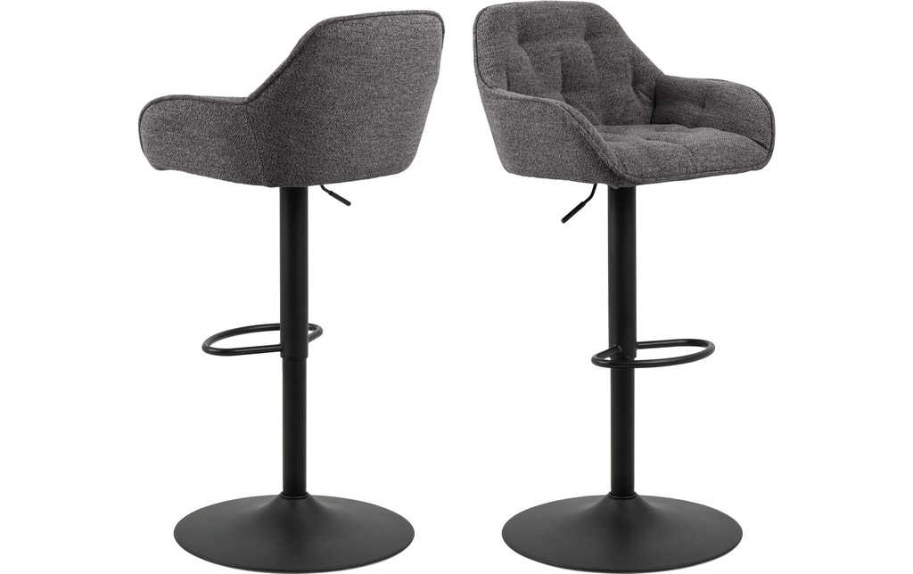 AC Design Tabouret de bar Brooke, 2 pièces, 52 x 109 cm,  Anthracite