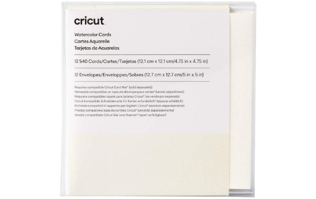 Cricut Carte vierge pour peinture à l'eau S40 12 pièces