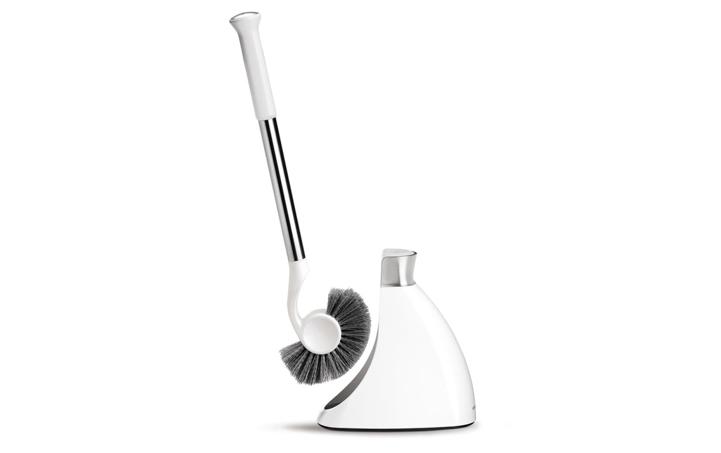 Simplehuman Brosse à toilettes hérissé d'acier Blanc