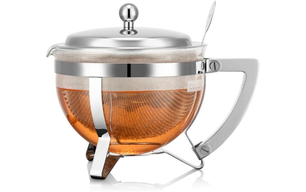 Bodum Théière avec poignée métallique Chambord Chromé, 1 l