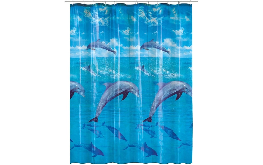 Kleine Wolke Rideau de douche Dolphin 180 x 200 cm, Bleu
