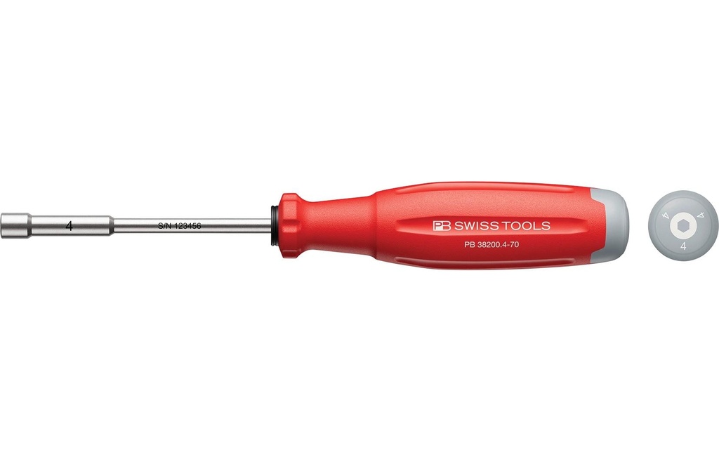 PB Swiss Tools Tournevis à douille PB 38200.4-70 Rouge