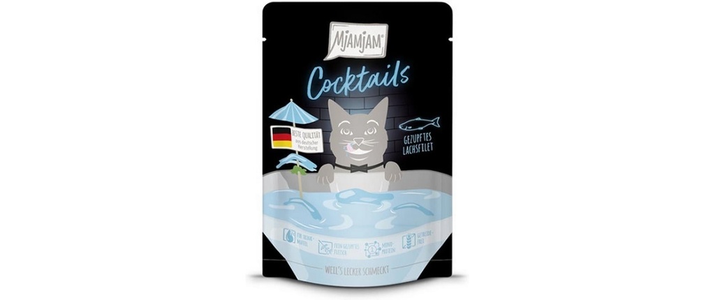 Mjamjam Cocktail de filets de saumon effilochés, 40 g