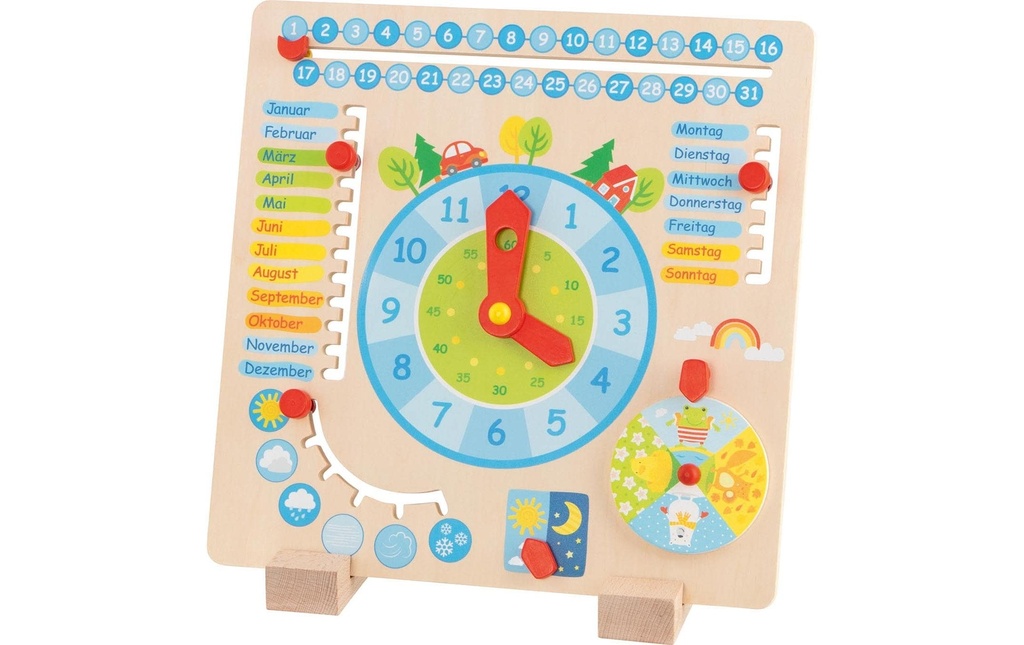 Goki Jouets d’occupation Horloge annuelle