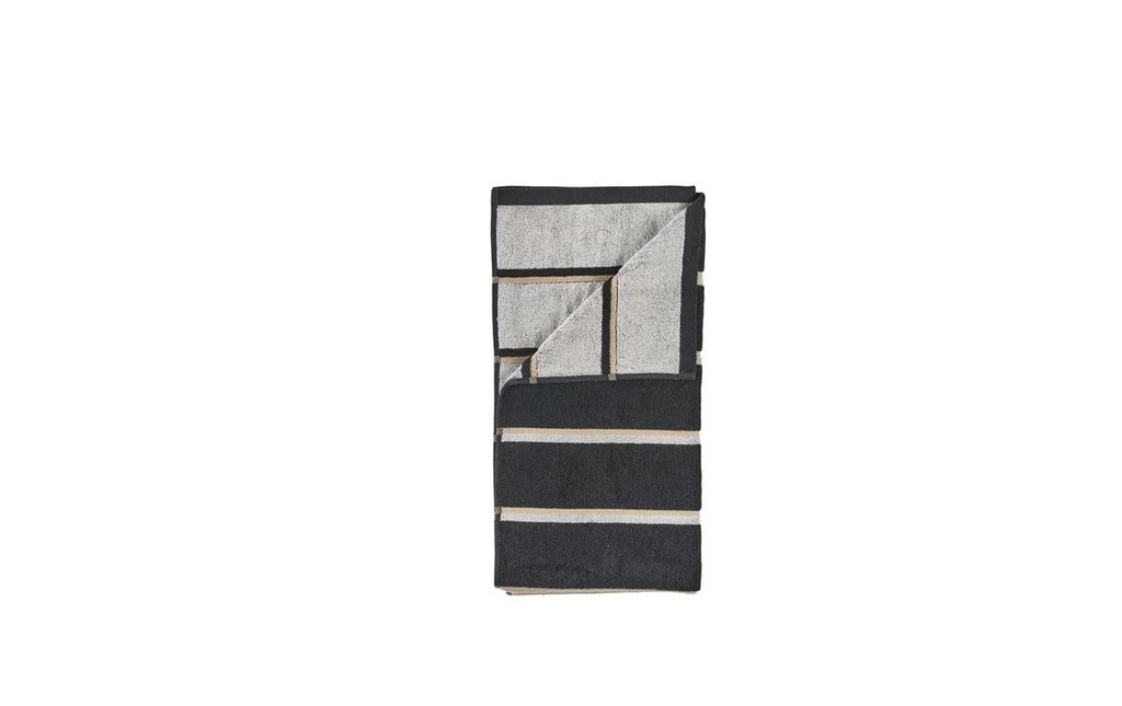 Zone Denmark Serviette 50 x 100 cm noir/gris doux/chameau