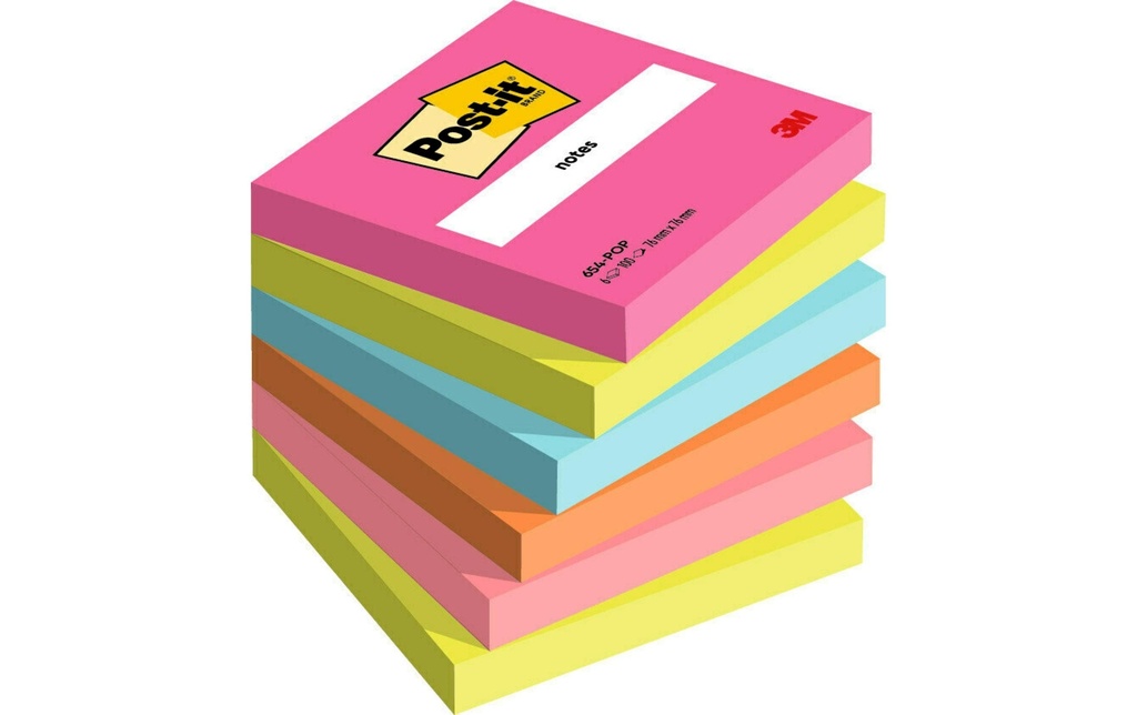 Post-it Fiche de bloc-notes Collection Poptimistic 76 x 76 mm