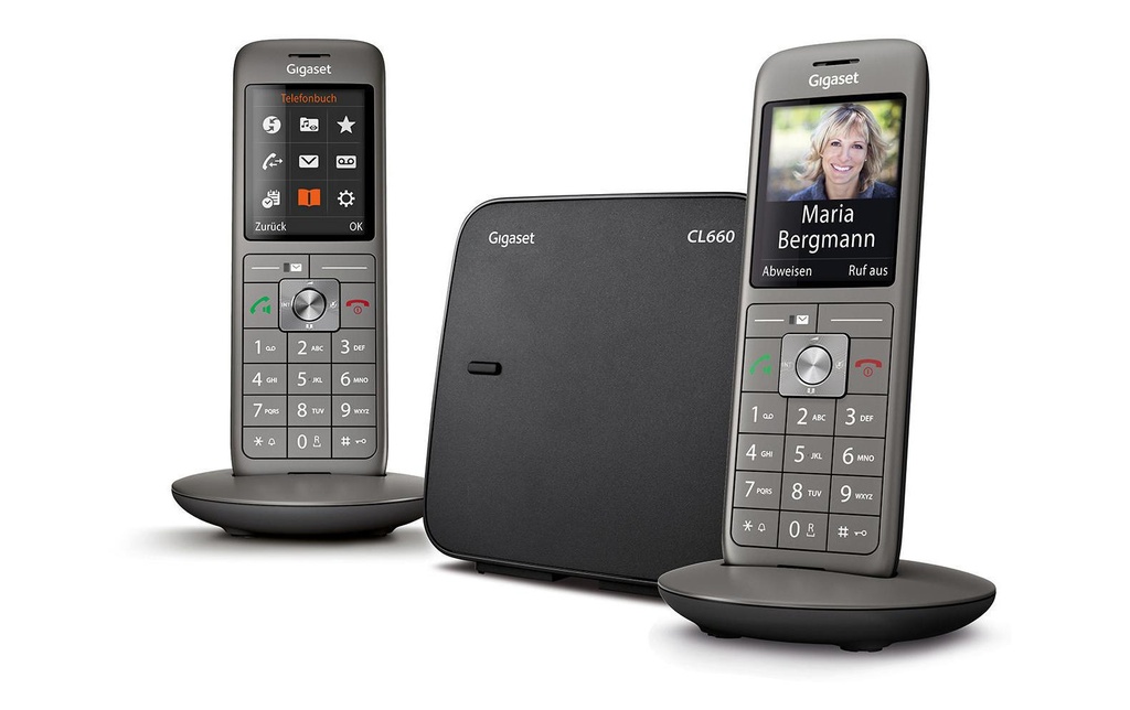 Gigaset Téléphone sans fil CL660 Duo  Argenté