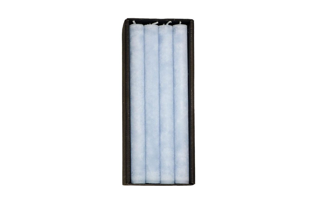 Schulthess Kerzen Bougie droite Bleu acier 4 pièces, 24 x 2.2 cm
