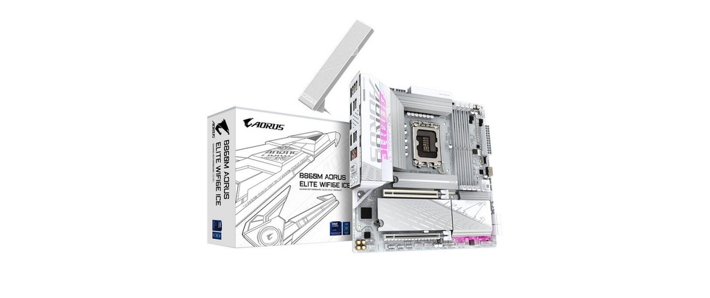 Gigabyte Carte mère B860M AORUS ELITE WF6E ICE
