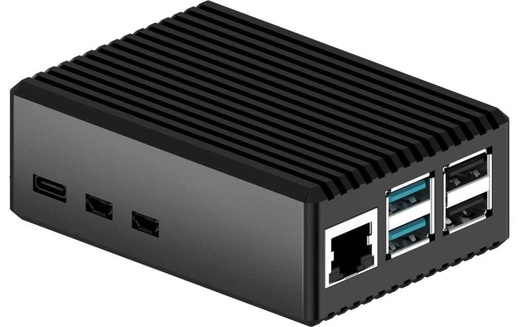 jOY-iT Boîtier Aluminium Noir, pour Raspberry Pi 5