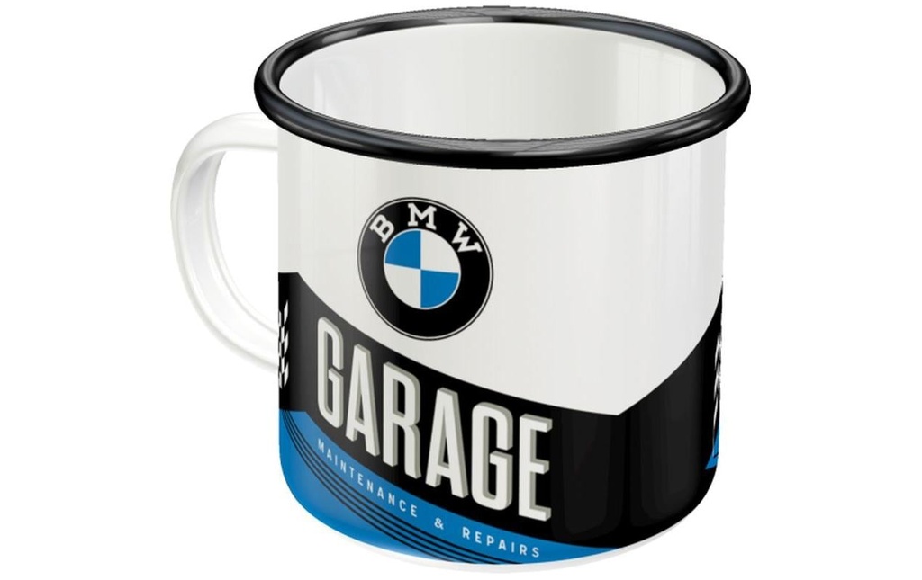 Nostalgic Art Tasse universelle BMW Garage 360 ml, 1 Pièce/s, Noir/Blanc