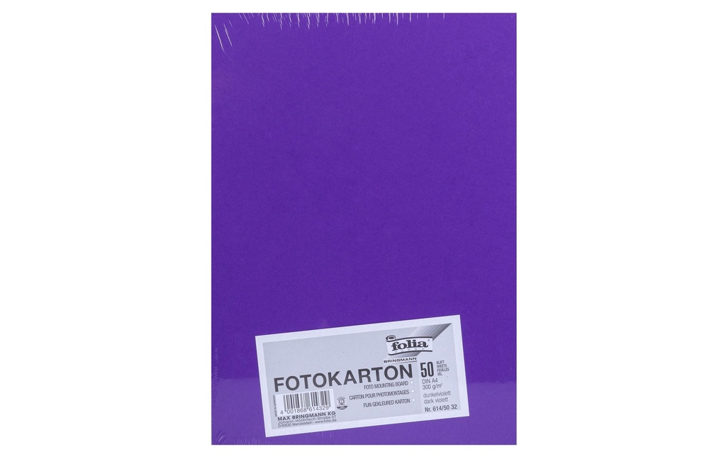 Folia Papier cartonné A4, 300 g/m², 50 feuilles, violet foncé
