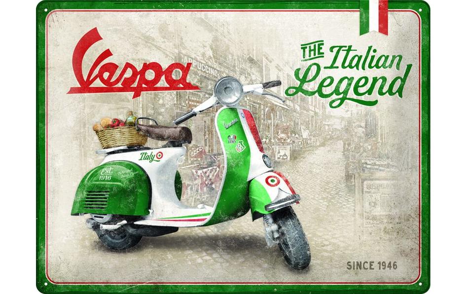 Nostalgic Art Plaque Vespa Legend 40 cm x 30 cm, Métal