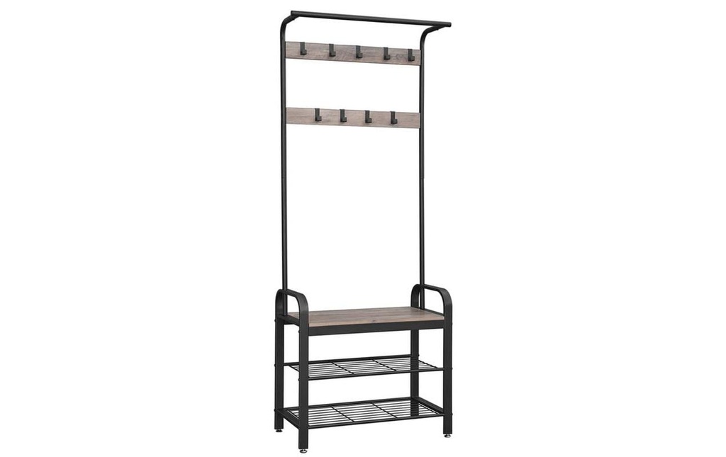 VASAGLE Portemanteau avec porte-chaussures 72 x 183 cm
