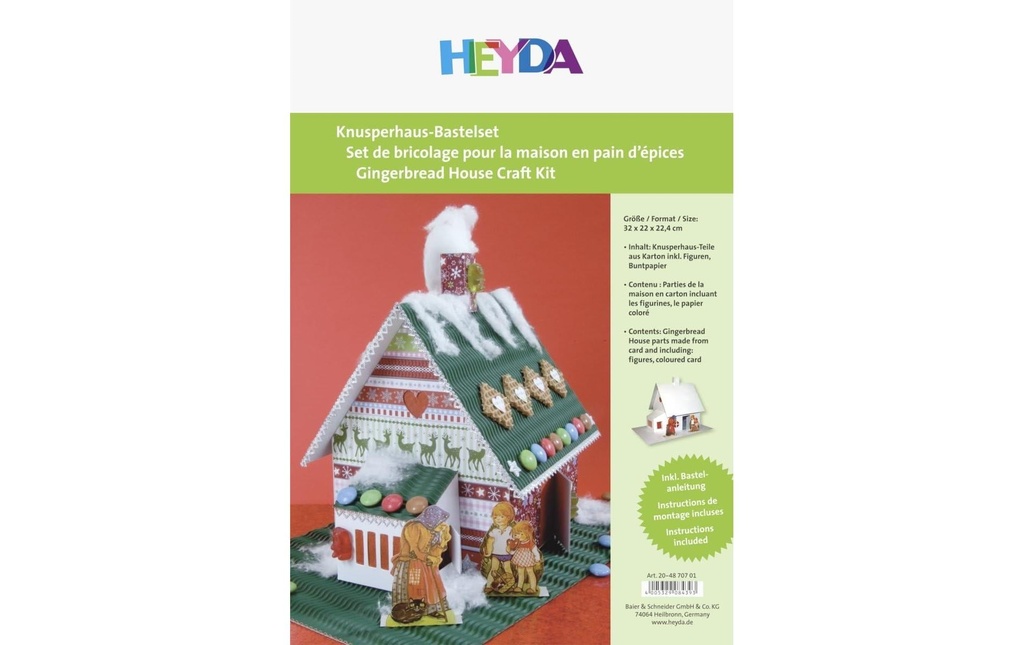 Heyda Kits de bricolage pour décorations Maison croustillante carton blanc, A4
