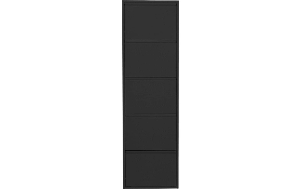 Kare Armoire à chaussures Caruso 5-, 50 x 170 cm, Noir