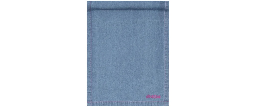 pad Nappe Denim heureux 45 cm x 150 cm, Bleu/Rose