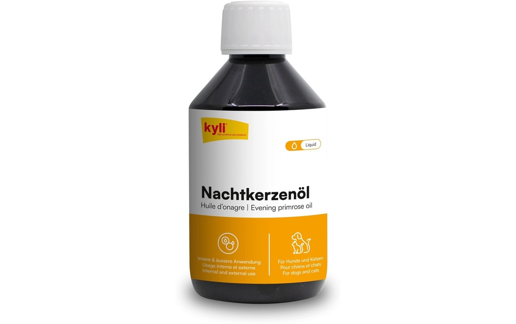kyli Supplément alimentaire pour chiens Huile d'onagre, 250 ml