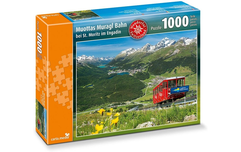 Carta.Media Puzzle Le téléphérique de Muottas Muragl près de St-Moritz