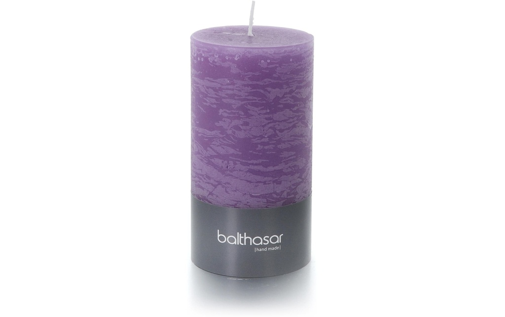 balthasar Bougie cylindrique Rustico 13 x 7 cm, lilas