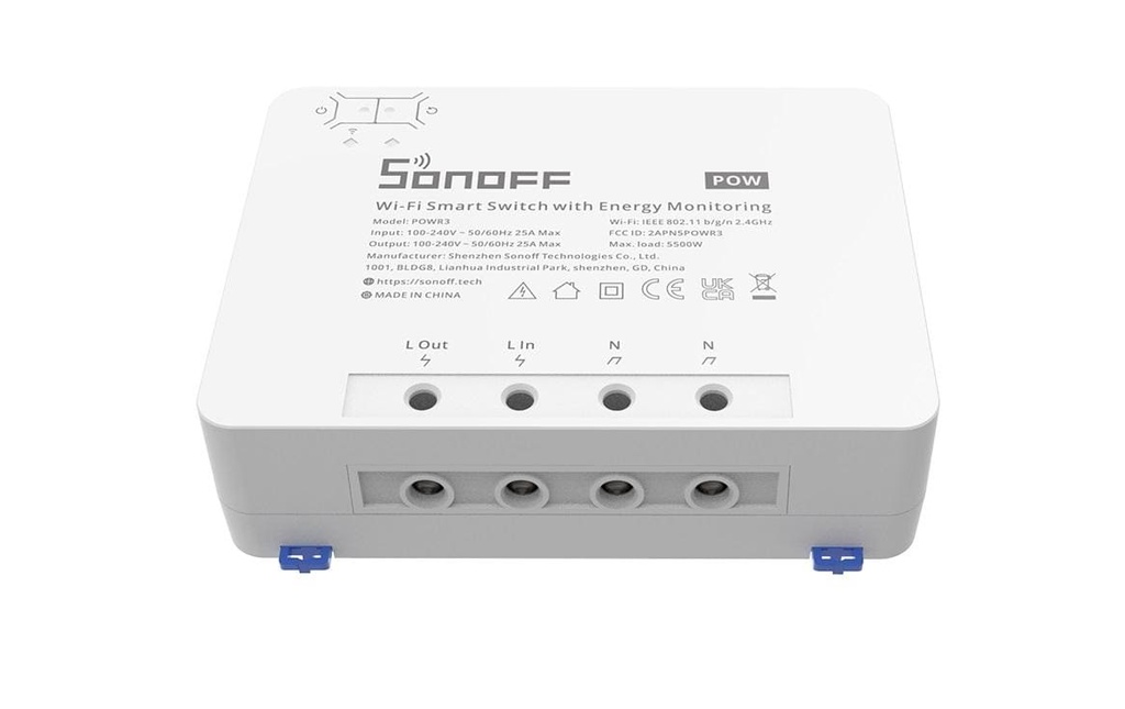 SONOFF Actionneur de commutation Wi-Fi POWR3 Power Monitoring 1 fois