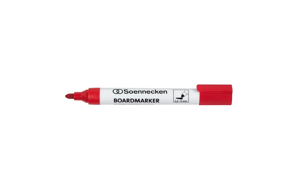 Soennecken Marqueur pour tableau blanc 4 pièces, Bleu/Noir/Rouge/Vert